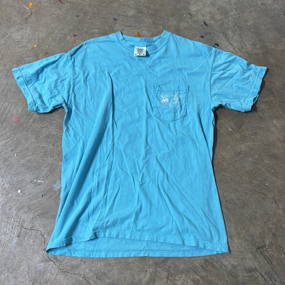 Southern Fried Cotton Womens Blue Graphic T-Shirt - Picture 2 of 4